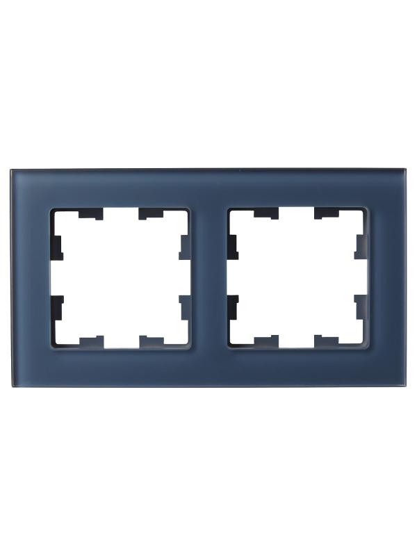 BRITE Рамка 2-ая РУ-2-2-Бр стекло маренго матовый | BR-M22-G-31-K35 | IEK — миниатюра 2
