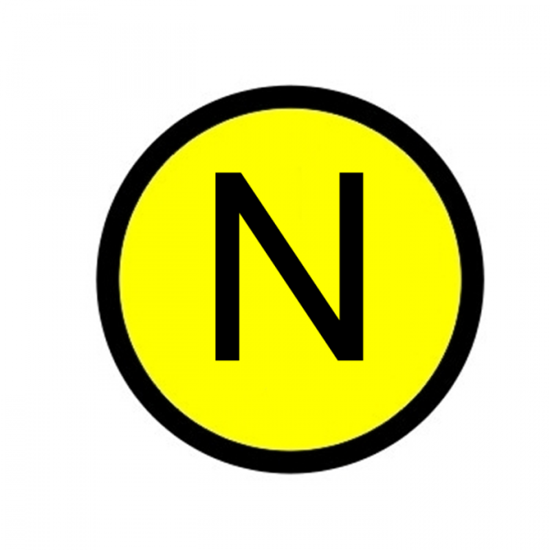 Наклейка "N" (1шт) (d20мм) PROxima | an-2-07 | EKF — EKF