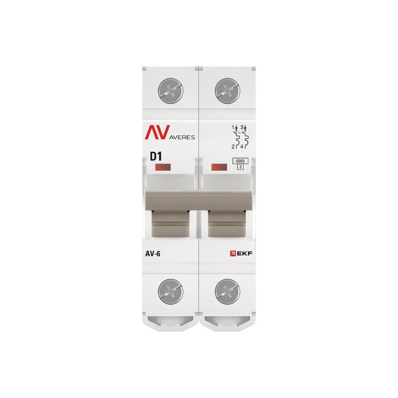 Выключатель автоматический двухполюсный AV-6 1А D 6кА AVERES | mcb6-2-01D-av | EKF — миниатюра 7