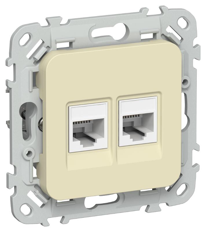 FLITE Розетка 2-ая компьютерная RJ45 кат.5Е UTP РК5е-2-0-ФлН навахо | FI-K22-1-K87 | IEK — IEK (ИЭК)