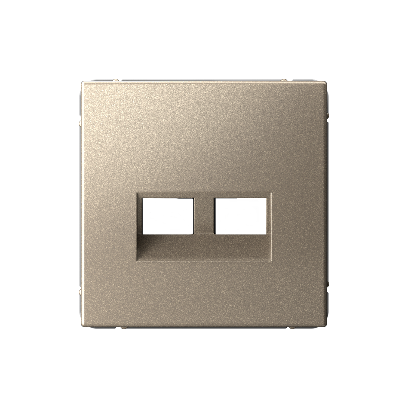 ArtGallery Шампань Накладка двойная для информационных функций типа Keystone | GAL000590 | SE — Systeme Electric