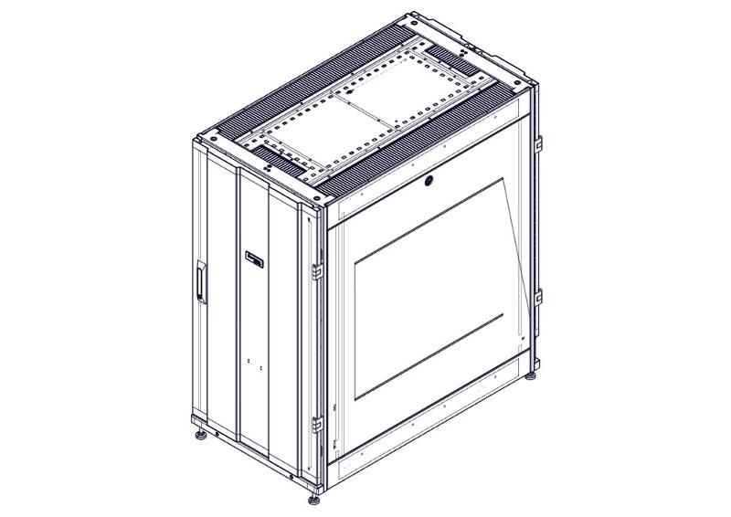 Шкаф Systeme Electric, серия Uniprom, 24U-600/1070, боковые панели 2шт, черный | UR3104 | SE — миниатюра 5