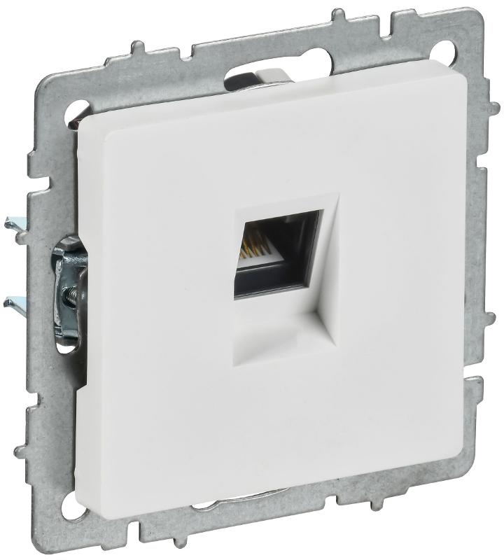 BRITE Розетка компьютерная RJ45 кат.5E РК10-БрАБ арктический белый  | BR-K10-1-K91 | IEK — IEK (ИЭК)