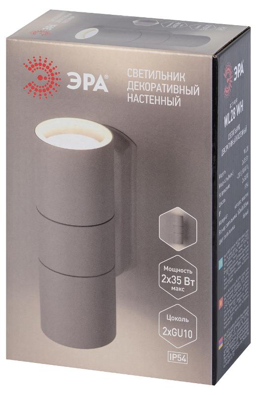 Декоративная подсветка WL28 WH 2*GU10 MAX35W IP54 белый | Б0034632 | ЭРА — миниатюра 2