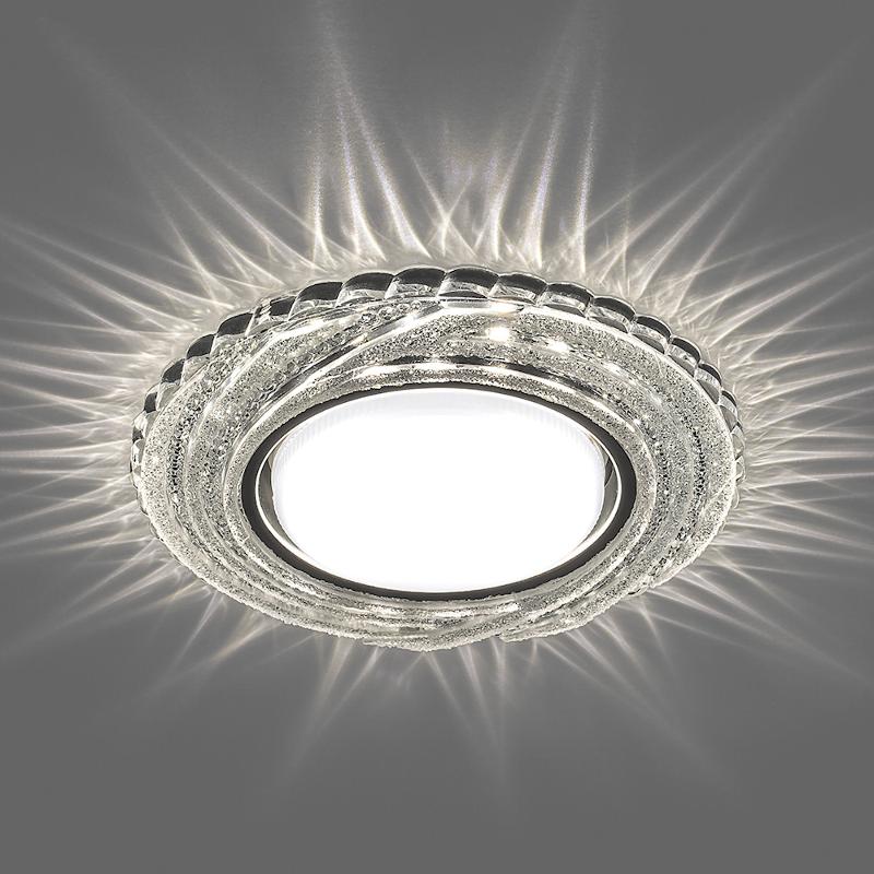 Светильник потолочный встраиваемый под лампу GX53 CD4037 20LED*2835SMD 4000K, 15W GX53, без лампы, прозрачный, хром | 40504 | FERON — миниатюра 2