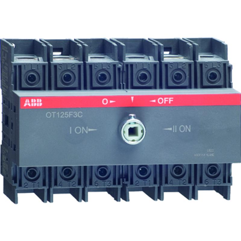 Реверсивный рубильник OT100F3C до 100А 3-полюсный (без ручки) | 1SCA105008R1001 | ABB — ABB