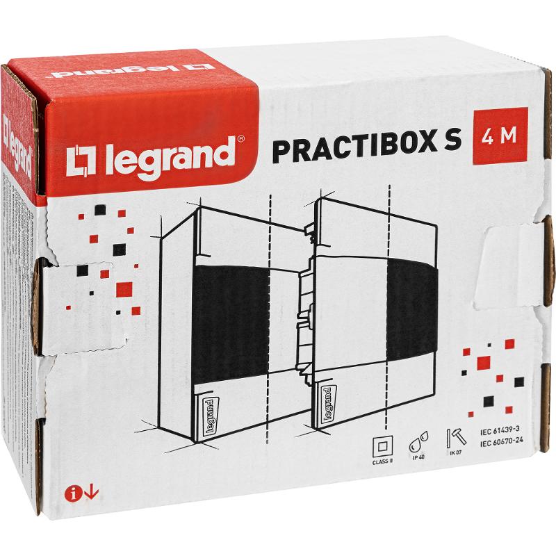 Practibox S Пластиковый щиток Встраиваемый 1X4 Белая дверь — миниатюра 3