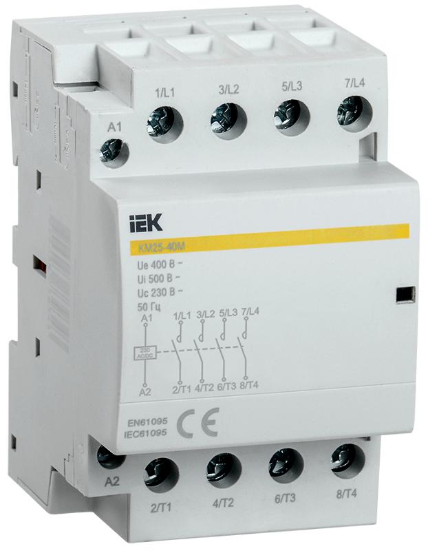 Контактор модульный КМ25-40М AC/DC IEK | MKK21-25-40 | IEK — IEK (ИЭК)