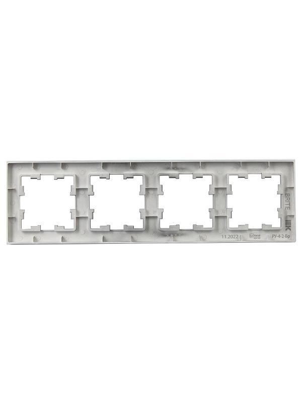 BRITE Рамка 4-ая РУ-4-2-Бр стекло маренго матовый | BR-M42-G-31-K35 | IEK — миниатюра 3