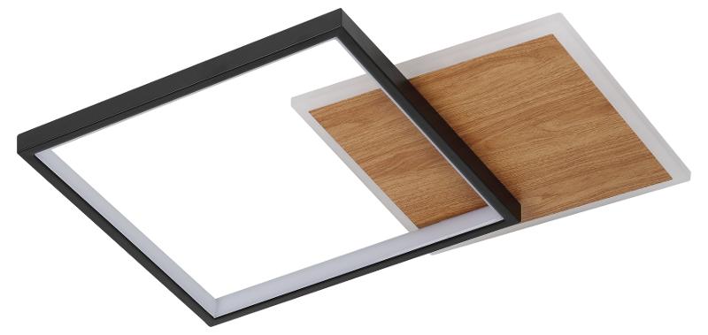 Светильник потолочный светодиодный  Модерн Ferre CLL-1-60-RC BK+Wood с ДУ 60W 3000-6500К черный/дерево | Б0069758 | ЭРА — миниатюра 3