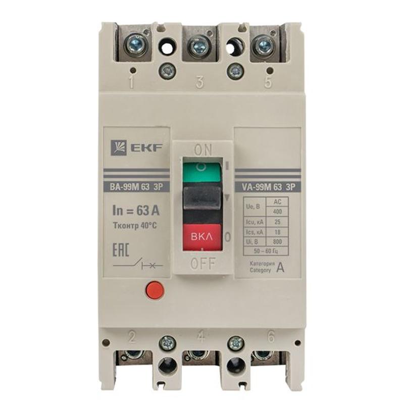 Выключатель автоматический ВА-99М 63/63А 3P 25кА EKF Basic | mccb99-63-63m | EKF — миниатюра 19