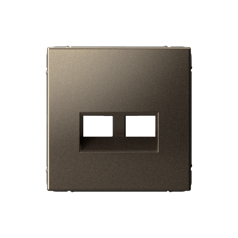ArtGallery Мокко Накладка двойная для информационных функций типа Keystone | GAL000690 | SE — Systeme Electric
