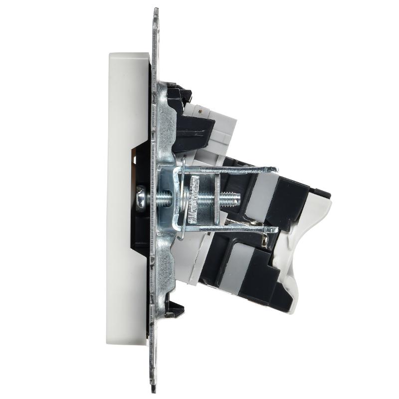 BRITE Розетка двойная RJ11+RJ45 кат.5E РК/Т12-БрБ белый | BR-KT20-O-1-K01 | IEK — миниатюра 7