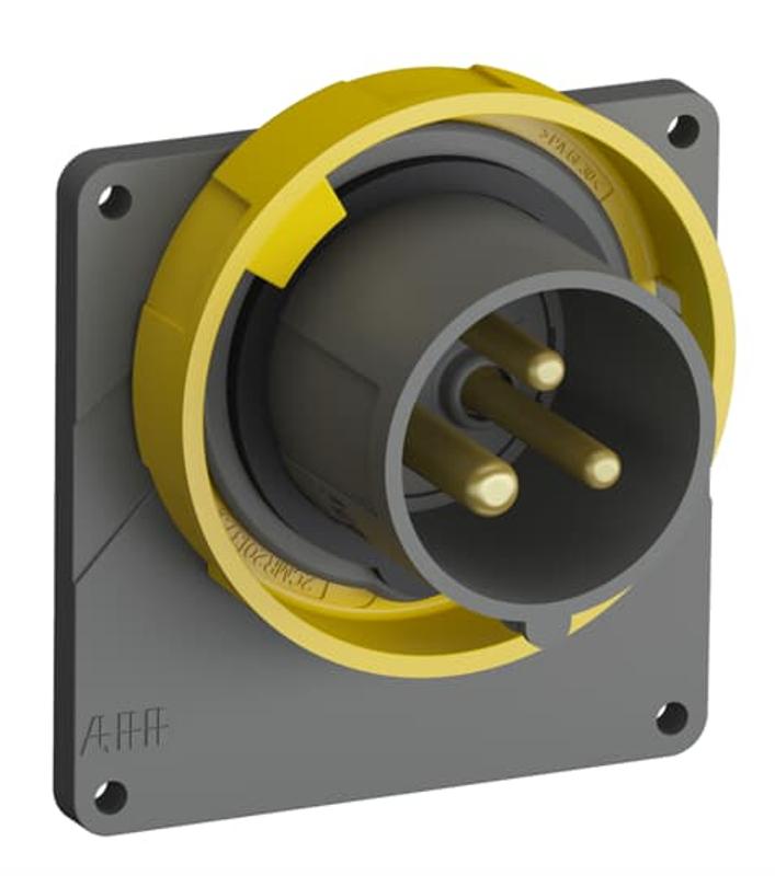 Вилка с прямым фланцем Easy&Safe 216EBU4W,16A,2P+E,IP67,4ч|2CMA101258R1000| ABB — ABB
