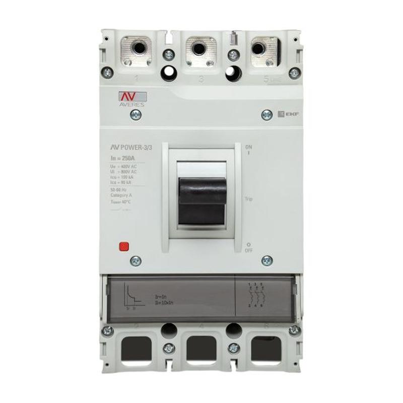 Выключатель автоматический AV POWER-3/3 250А 100kA TR AVERES | mccb-33-250H-TR-av | EKF — миниатюра 18