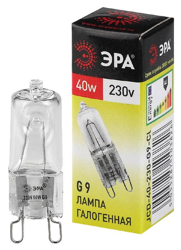 Лампа галогенная прозрачная 40Вт 220В G9 JCD | C0027378 | ЭРА — ЭРА (Энергия света)