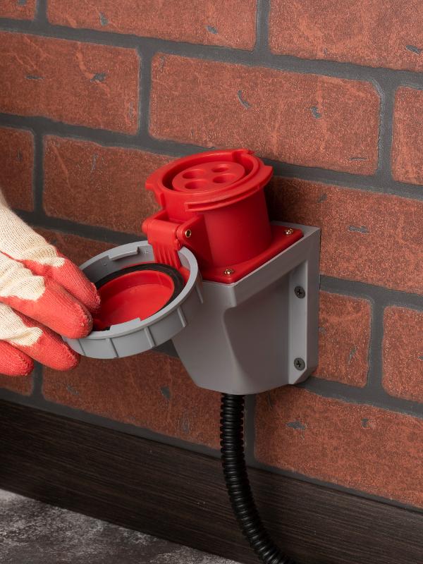 Розетка стационарная наружная 1242 3Р+РЕ 32А 380В IP67 EKF PROxima | ps-1242-32-380 | EKF — миниатюра 6