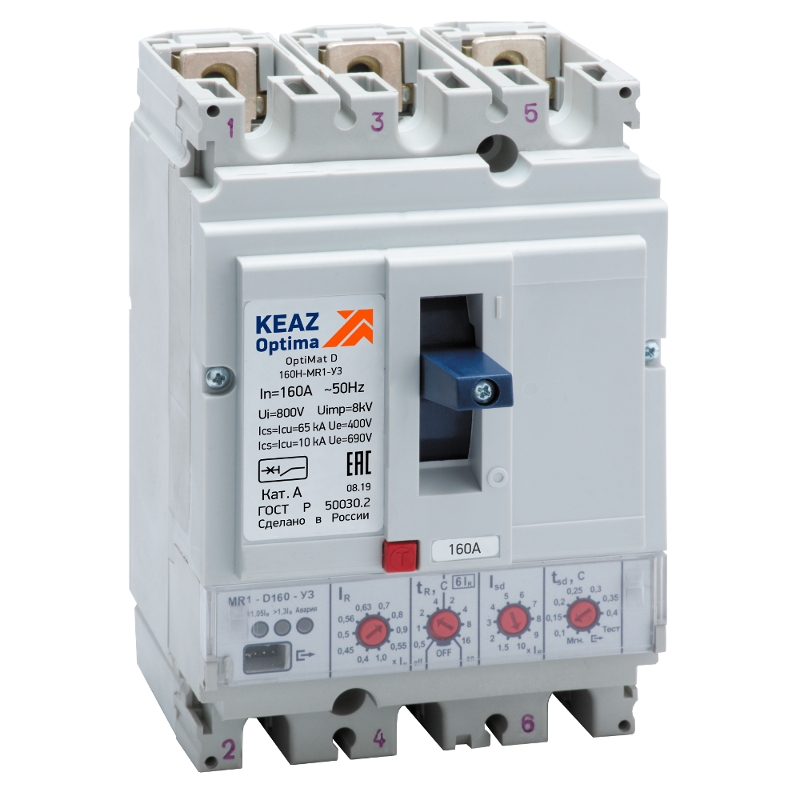 Выключатель автоматический OptiMat D160N-MR1-У3 | 285502 | КЭАЗ — КЭАЗ (Курский электроаппаратный завод)