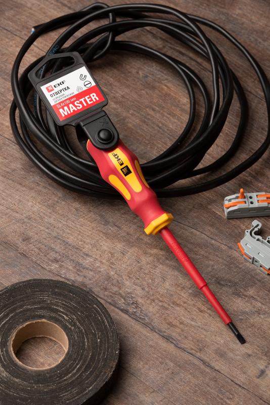 Отвертка Master SL4x100 мм 1000В EKF Basic|sl-4-100-mas-in|EKF — миниатюра 9
