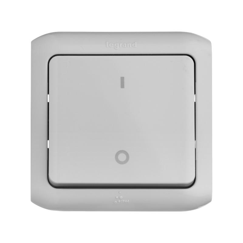 Quteo Серый Выключатель двухполюсный IP44 — миниатюра 3