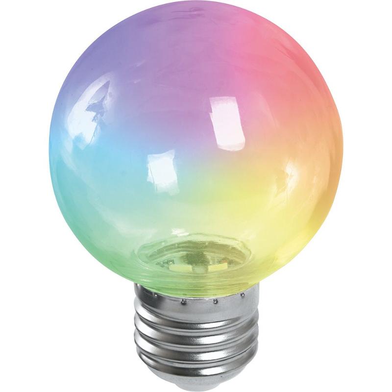 Лампа светодиодная, (3W) 230V E27 RGB G60, LB-371 прозрачный плавная смена цвета — миниатюра 2