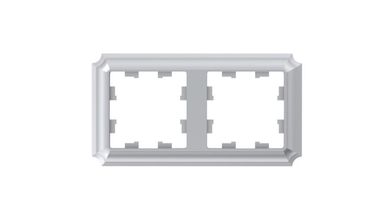 AtlasDesign Antique Алюминий Рамка 2-ая, универсальная | ATN100302 | SE — Systeme Electric