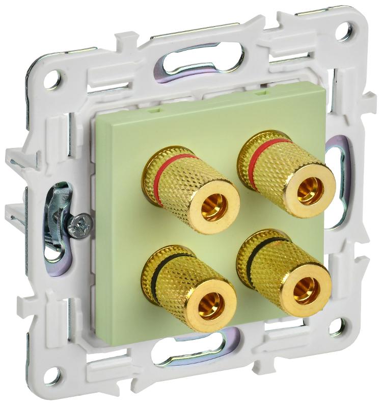 SKANDY Аудиорозетка 4-местная SK-A01M мятный | SK-S40-K06 | IEK — IEK (ИЭК)