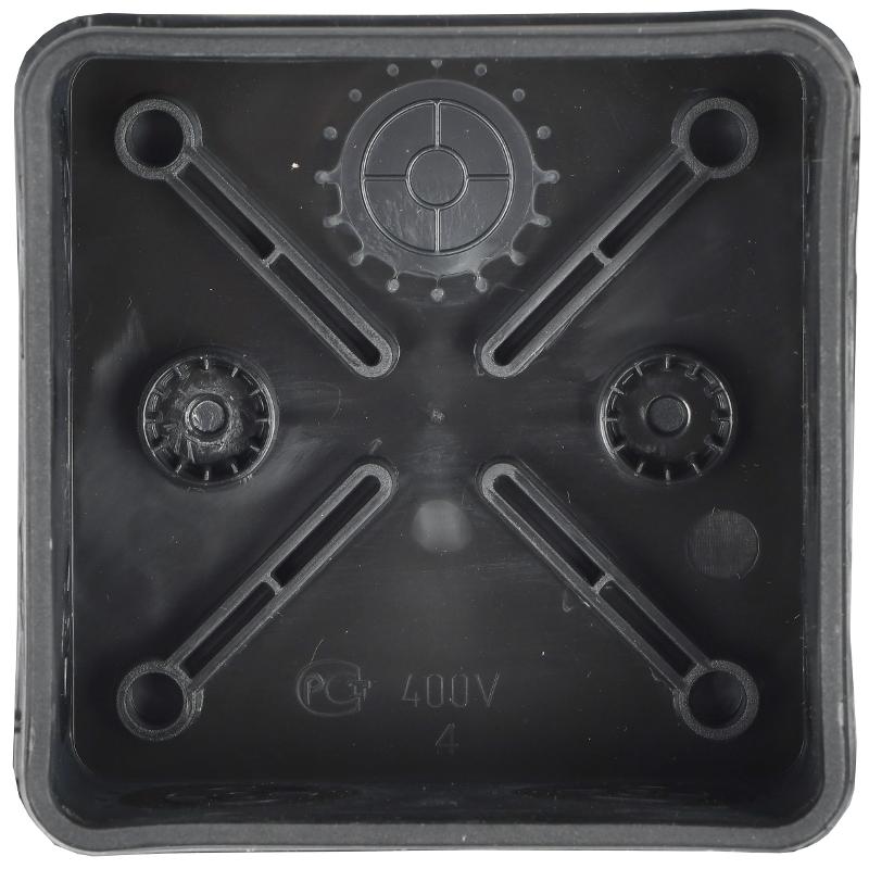 Коробка расп. КМ42435 о/п 80х80х40мм IP67 8 вв. черная | UKO21-080-080-040-K02-66 | IEK — миниатюра 4