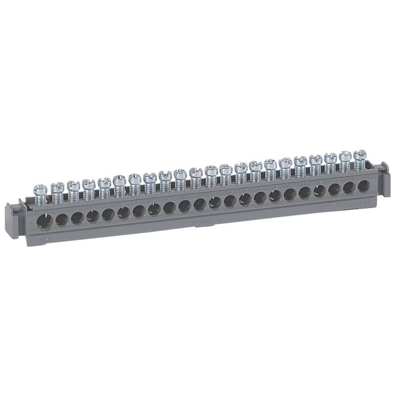 Клеммник универсальный 1х(6-25)+21х(1.5х16мм²) синий | 004826 | Legrand — Legrand
