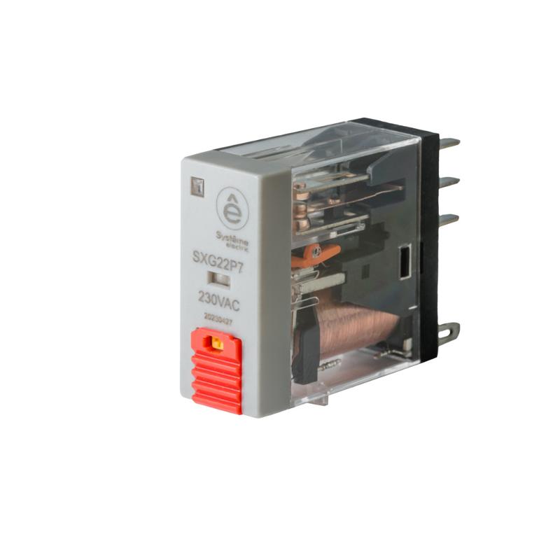 Реле 8A 2CO 230VAC тест кнопка LED | SXG22P7 | SE — Systeme Electric
