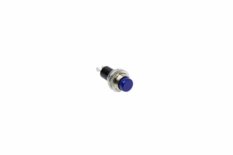 Выключатель-кнопка металл 220V 2А (2с) (ON)-OFF Ø10.2 синяя Mini | 36-3332 | REXANT — фото 1 | Sento