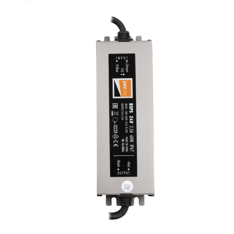 Драйвер для светодиодной ленты LED BSPS 24V 2,50A=60W IP67 3 г.гар. | .5015524 | Jazzway — Jazzway