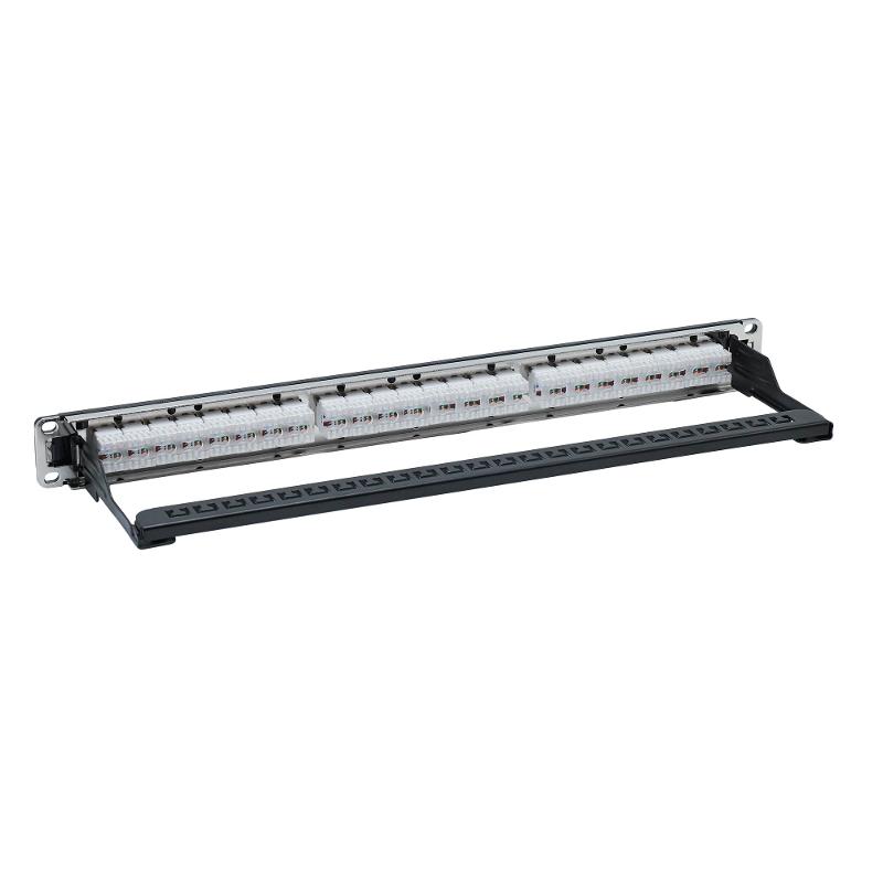 Патч-панель 19",1U,CAT5E, 24 модуля RJ45, неэкранированная | RN5PPU24 | DKC — миниатюра 2