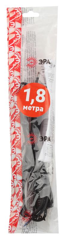 Шнур для бра ЭРА UX-ШВВП-S-1,8m-B с выключателем 1,8 м ШВВП 2x0,5мм2 черный  | Б0044072 | ЭРА — миниатюра 2