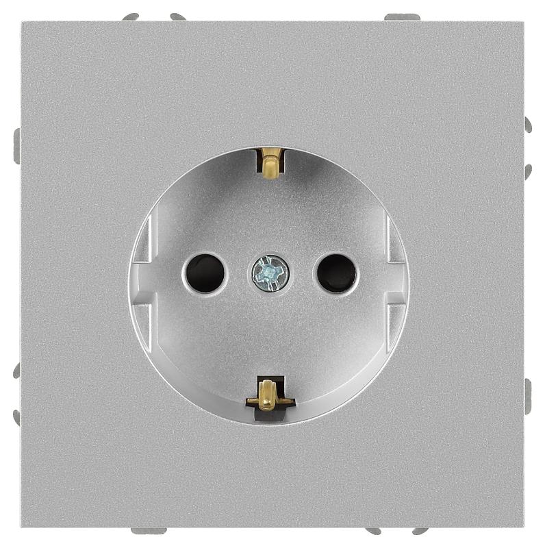 Розетка Galaxy 15-2101-03 c заземлением 2P+E Schuko 16А-250В IP20 алюминий | Б0070624 | ЭРА — ЭРА (Энергия света)