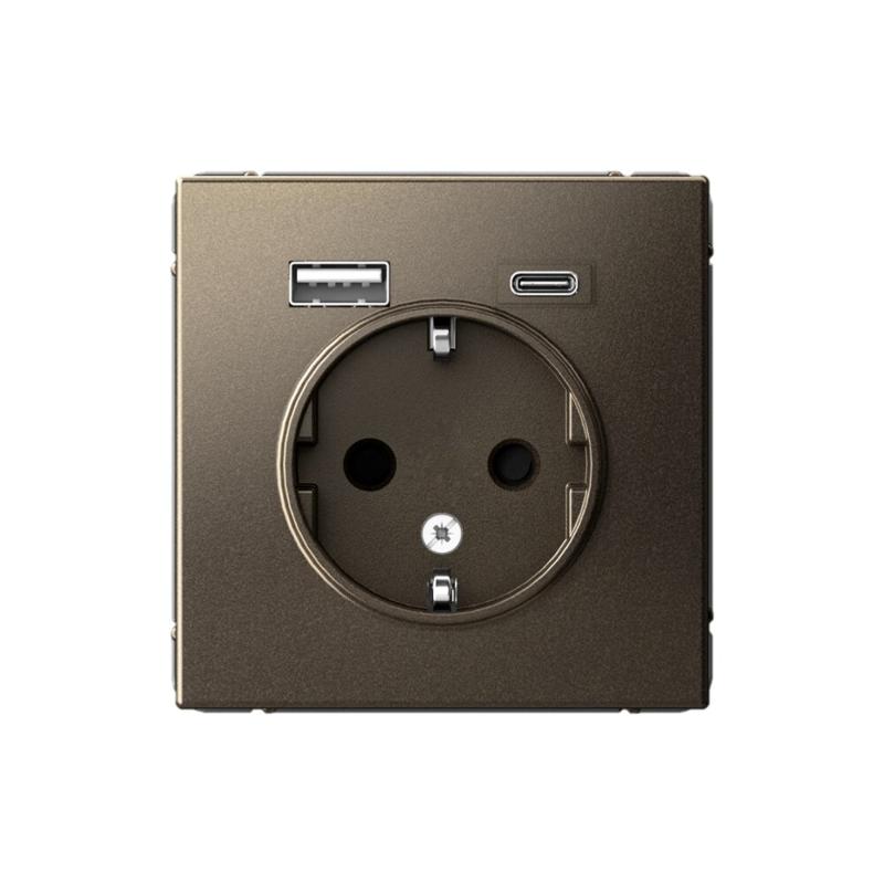 ArtGallery Мокко Розетка 16А с 2 USB A+C, 5В/2,4А/3,0А, 2х5В/1,5А, механизм | GAL000632 | SE — Systeme Electric