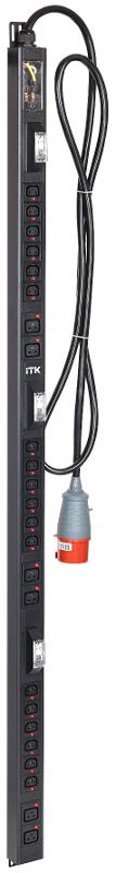 BASE PDU PV1113 38U 3ф 32А 18C13 6C19 3м IEC60309 | BS-PV42-18C13-06C19-13 | ITK — ITK