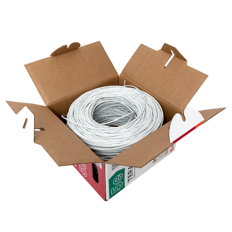 Кабель витая пара TERACOM Cat.5E U/UTP 4 пары solid оболочка PVC цвет серый (упак. 305м) | TRC-5EUTP-04PVC-GY-IN3 | EKF — миниатюра 11