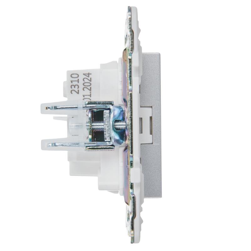 SKANDY Розетка без з/к/ш 10А SK-R02S серебряный | SK-R10-10-K23 | IEK — миниатюра 4