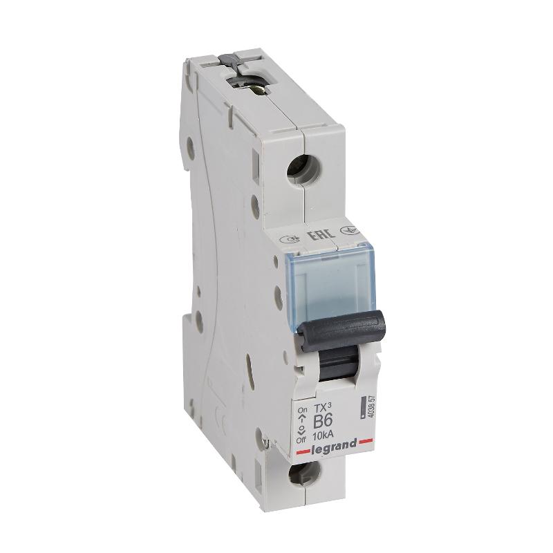 Выключатель автоматический  однополюсный TX3 6000 6А B 10кА | 403857 | Legrand — Legrand
