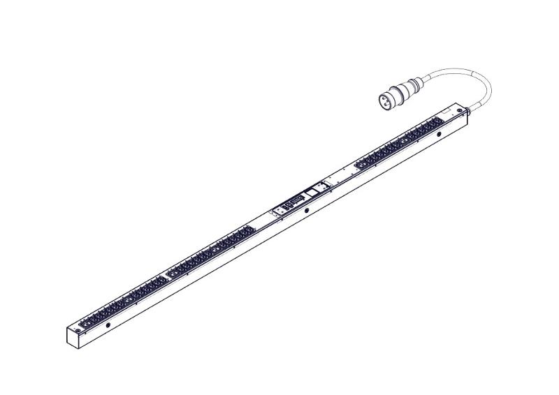 БРП Uniprom, управляемый, 0U, 400В, 3Ф, 16A, 36xC13 6xC19, 3м кабель, IEC309 — миниатюра 10