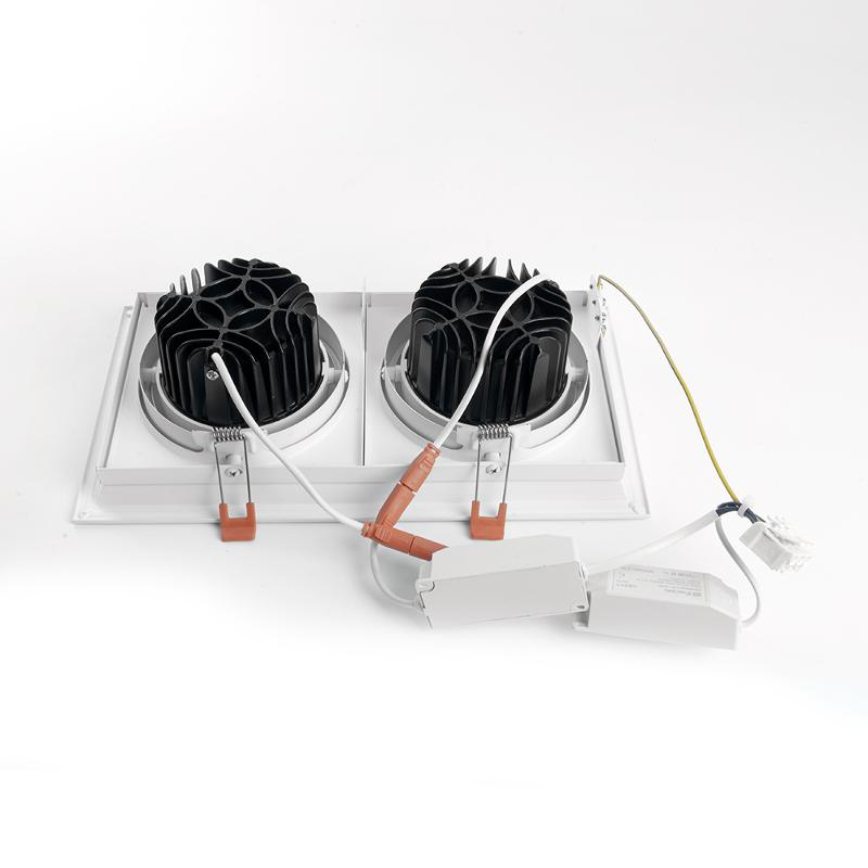 Светильник светодиодный встраиваемый карданный AL202, 2x20W, 3600 Lm, 4000К, 35 градусов, белый | 29777 | FERON — миниатюра 4