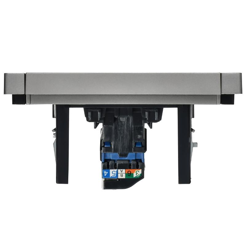 FORTE&PIANO Розетка комп. RJ45 кат.6 FP531 сталь | FP-K10-2-K46 | IEK — миниатюра 6