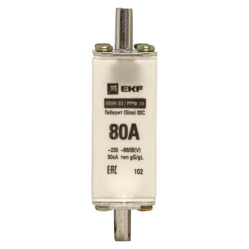 Плавкая вставка ППН-33 100/ 80А габарит 00С | fus-33/100/80 | EKF — миниатюра 5