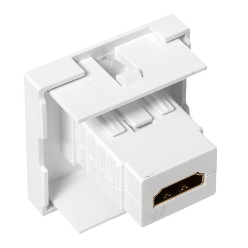 Розетка HDMI, 2 модуля, 1 гнездо, без индикатора, белая |E2MR-21HDMI-10|EKF — миниатюра 14