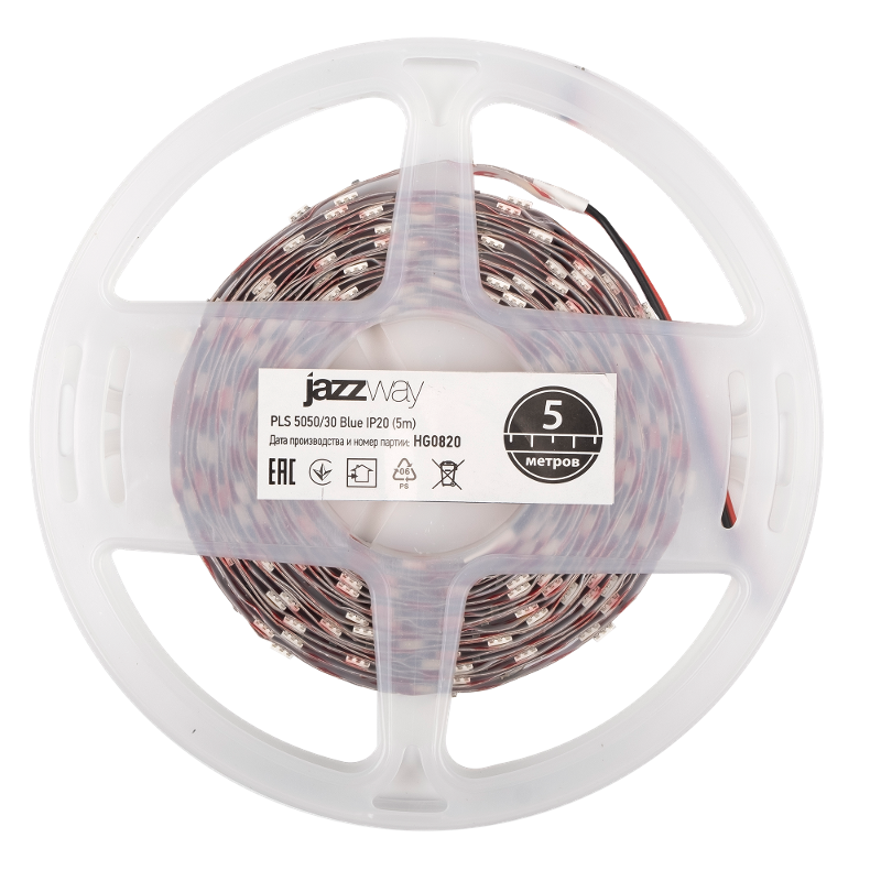 Лента светодиодная LED STN 5050/30 7,2Вт 12В синий IP20 5м | 327569 | Jazzway — Jazzway