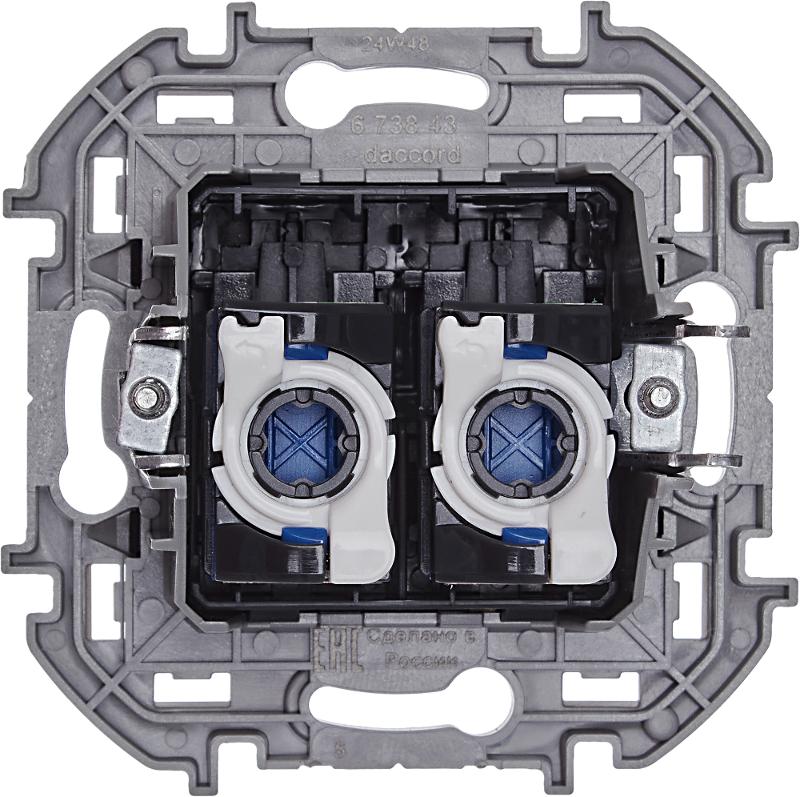 Inspiria Антрацит Розетка 2-ая компьютерная RJ45 С/У категория 6 UTP — миниатюра 7