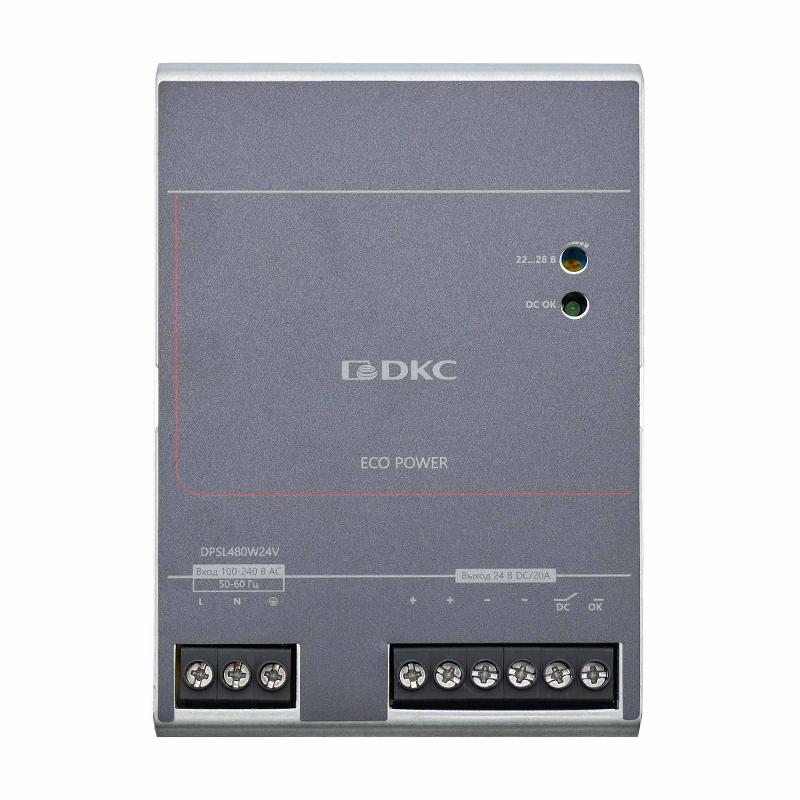 Источник питания "ECO POWER", однофазный, 480Вт, 20А, 24В | DPSL480W24V | DKC — миниатюра 2