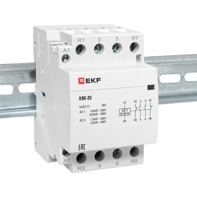 Контактор модульный КМ 25А 2NО+2NC (3 мод.) PROxima| km-3-25-22 | EKF — миниатюра 6