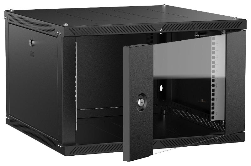 ITK LINEA W Шкаф 6U 600х600мм дверь стекло черный 2.0| LWR5-06U66-GF-2| ITK — фото 1 | Sento